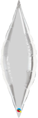 LRG SHP TAPER METALLIC SILVER 27AIR FILLED & VALVED (10'S)