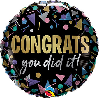 18C CONGRATS YOU DID IT METALLIC (PKG)