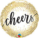 18C CHEERS GOLD GLITTER DOTS