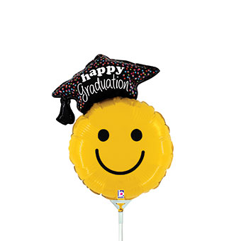 MIN SHP GRADUATION SMILEY  AIR FILL ONLY