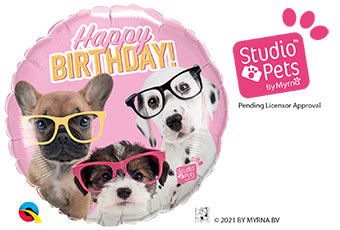 18C HB PUPPIES WITH EYEGLASSES (PKG)