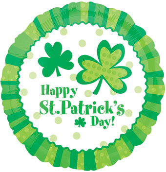 18C HAPPY ST. PATRICK'S DAY CLOVERS & DOTS (D) sale