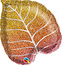 21SHP FALL GLITTERGRAPHIC OMBRE LEAF (SOLD IN 10'S)(D)