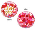 BUBBLE 22C I LOVE YOU PAPER HEARTS (PKG)