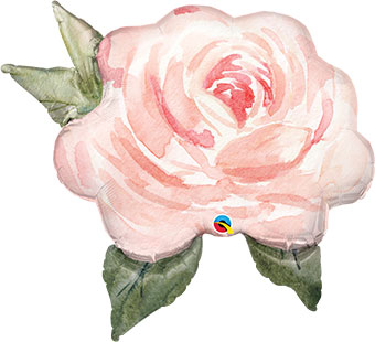 LRG SHP PINK WATERCOLOR ROSE 36