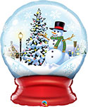 LRG SHP SNOW GLOBE TOWN 36 (PKG)