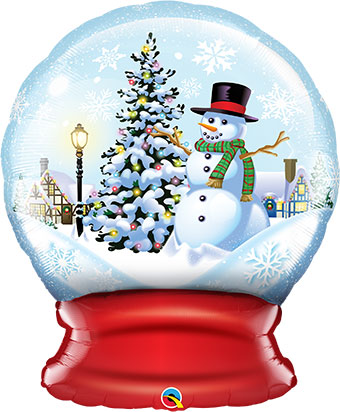 LRG SHP SNOW GLOBE TOWN 36 (PKG)