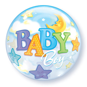 BUBBLE 22C BABY BOY MOONS & STARS (PKG)(D)