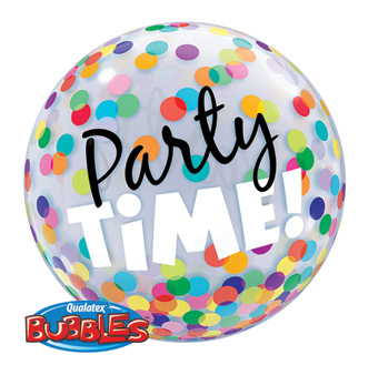 BUBBLE 22C PARTY TIME! COLORFUL DOTS (PKG)(D)