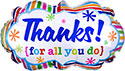 LRG SHP MARQUEE THANKS FOR ALL YOU DO! 27 (PKG)