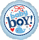 18VLP NEW BABY BOY GINGHAM WHALE