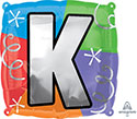 18SQ LETTER K DESIGNER (PKG)(D) sale