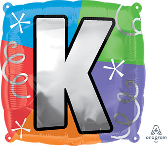 18SQ LETTER K DESIGNER (PKG)(D) sale