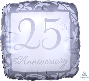 18SQ HAPPY 25TH ANNIVERSARY ELEGANT SCROLL (D) sale