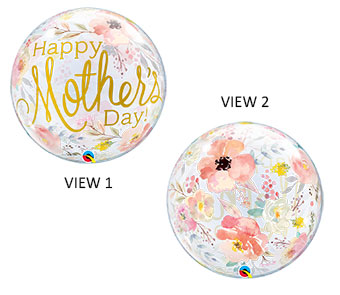 BUBBLE 22C HAPPY MOTHER'S DAY WATERCOLOR FLORAL (PKG)