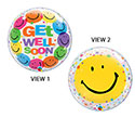 BUBBLE 22C GET WELL SOON SMILE FACES (PKG)