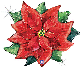 LRG SHP WATERCOLOR POINSETTIA 28 (PKG)