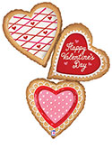 LRG SHP HAPPY VALENTINE'S DAY COOKIES 44 (PKG)