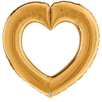 LRG SHP LINKING HEART GOLD 41 (PKG)