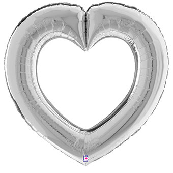 LRG SHP LINKING HEART SILVER 41 (PKG)