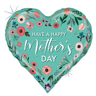 LRG SHP MINT MOTHER'S DAY HEART 23(HOLO)