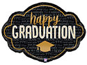 LRG SHP HAPPY GRADUATION FRAME 30