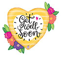 LRG SHP GET WELL SOON FLOWERS 35 (PKG)