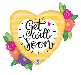 LRG SHP GET WELL SOON FLOWERS 35 (PKG)