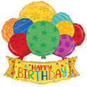 LRG SHP HB BIRTHDAY BALLOONS BANNER 37 (PKG)