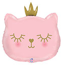 LRG SHP PINK CAT WITH CROWN PRINCESS 26 (PKG)