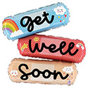 LRG SHP CHEERFUL GET WELL SOON BANDAID 47 (PKG)