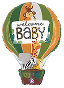 LRG SHP JUNGLE ANIMAL WELCOME BABY 30 (PKG)