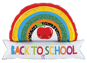 LRG SHP BACK TO SCHOOL RAINBOW BANNER 35 (PKG)(O)