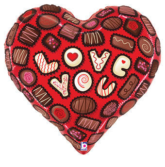 LRG SHP LOVE YOU CHOCOLATES 23 (PKG)