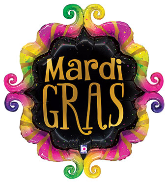 LRG SHP MARDI GRAS FANCY FRAME 28 (PKG)