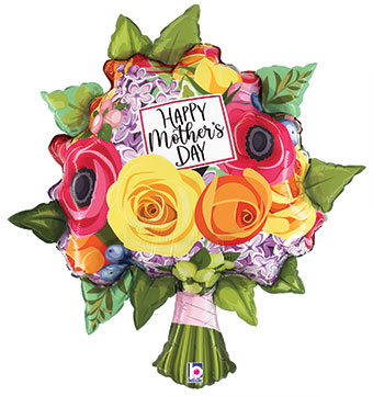 LRG SHP HAPPY MOTHER'S DAY BOUQUET OF FLOWERS 31 (PKG)(O)