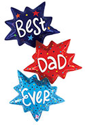 LRG SHP BEST DAD EVER BURST 41 (PKG)