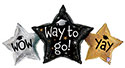 LRG SHP WAY TO GO GRAD STARS 43 (PKG)