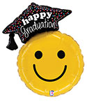 LRG SHP HAPPY GRADUATION SMILEY 26 (PKG)