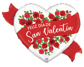 LRG SHP HVD SATIN RED ROSES SAN VALENTIN 29 (PKG)