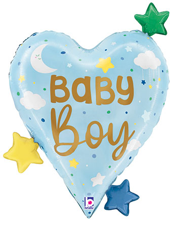 LRG SHP BABY BOY HEARTS STARS 25 (PKG)