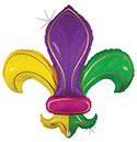 LRG SHP COLORFUL FLEUR DE LIS (PKG)