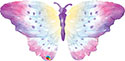 LRG SHP WATERCOLOR BUTTERFLY 44 (PKG)