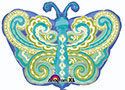 18SHP PAISLEY TEAL BUTTERFLY (D) sale