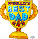 LRG SHP WORLD'S BEST DAD TROPHY 27 (PKG)