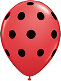 5C POLKA DOTS BIG RED WITH BLACK INK (BAG 100)