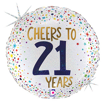 18C CHEERS TO 21 YEARS GLITTER (HOLO)(PKG)