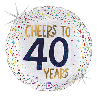 18C CHEERS TO 40 YEARS GLITTER(HOLO)(PKG)