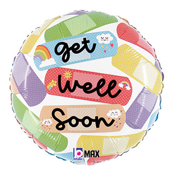 18C CHEERFUL GET WELL SOON BANDAID (PKG)