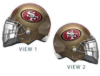 FOOTBALL LRG SHP SAN FRANCISCO 49ERS HELMET 21 (PKG)